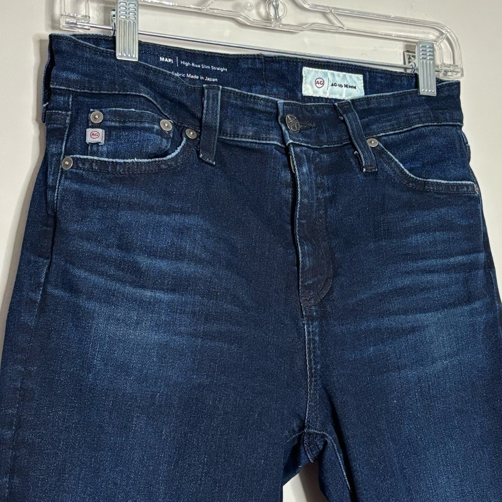 AG Adriano Goldschmied Mari Slim Straight Dark Wash Denim Jeans, size 27R - Picture 3 of 13